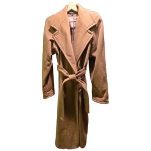Vintage Donnybrook Caramel Brown Double-breasted Full Length Coat 10T